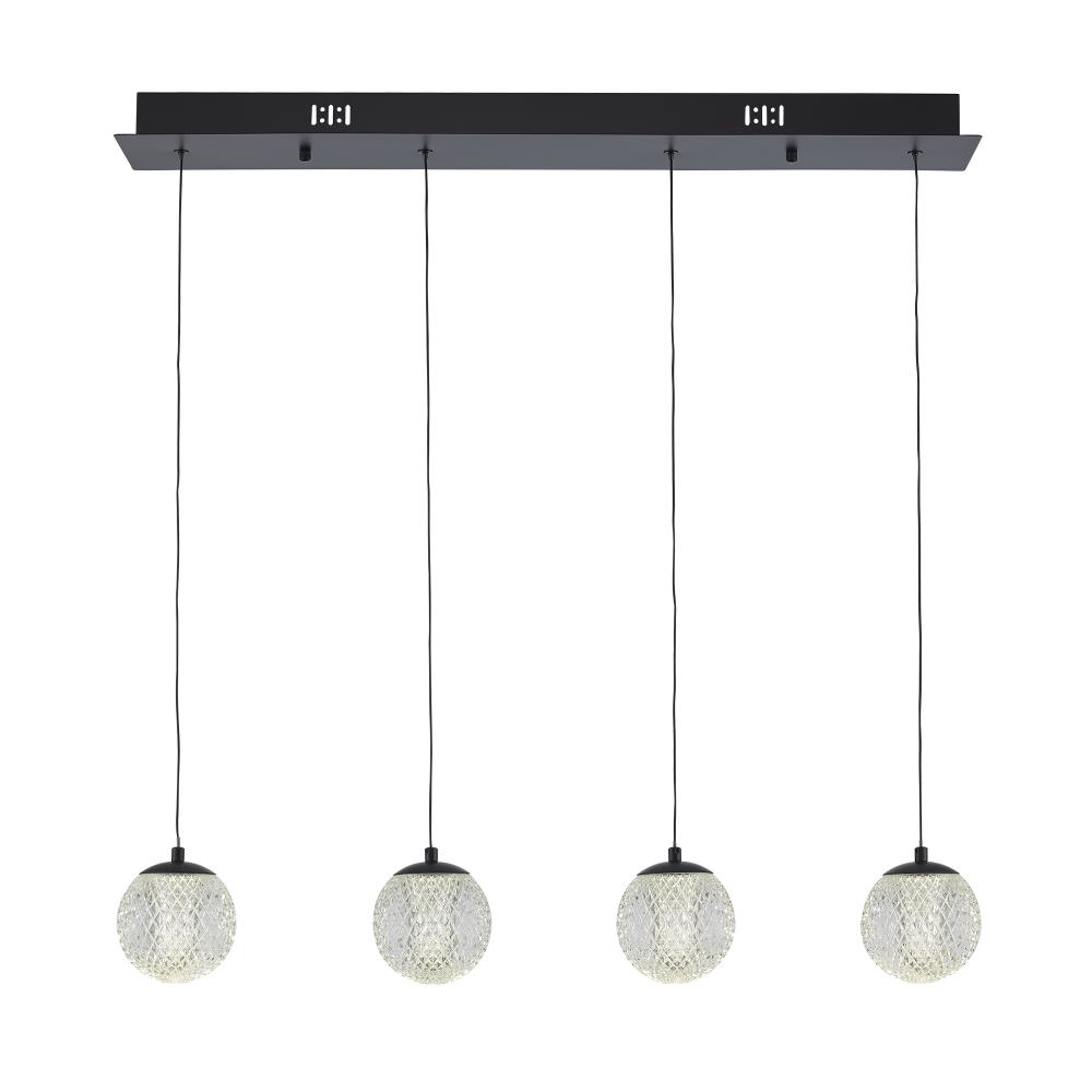 4LT LINEAR LED BALL GLOBES-BK